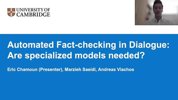 Automated Fact-Checking in Dialogue: Are Specialized Models Needed?