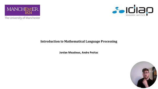 V.\tIntroduction to Mathematical Language Processing: Informal Proofs, Word Problems, and Supporting Tasks | VIDEO