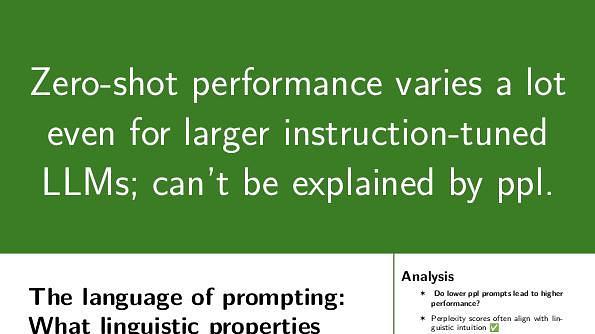 The language of prompting: What linguistic properties make a prompt successful?