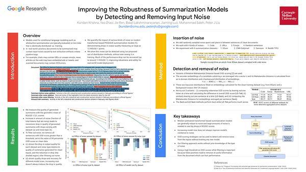 Improving the Robustness of Summarization Models by Detecting and Removing Input Noise