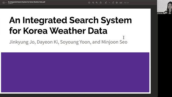 An Integrated Search System for Korea Weather Data