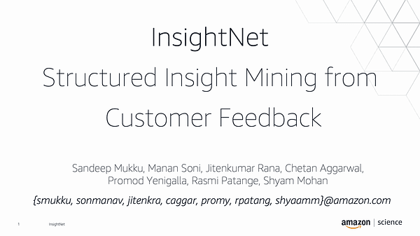 InsightNet : Structured Insight Mining from Customer Feedback | VIDEO