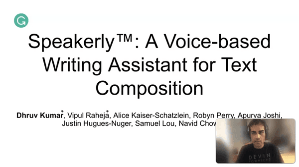 Speakerly: A Voice-based Writing Assistant for Text Composition