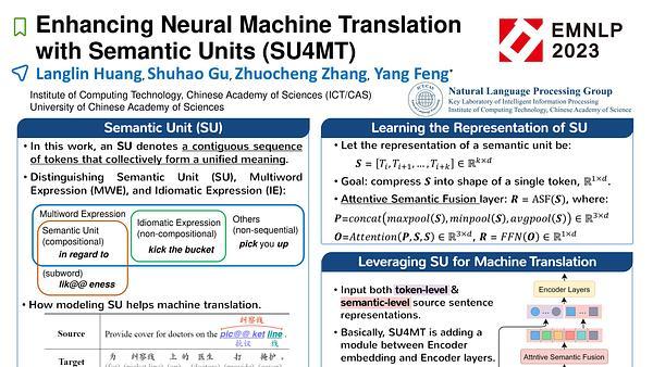 Enhancing Neural Machine Translation with Semantic Units