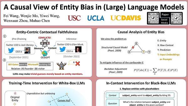 A Causal View of Entity Bias in (Large) Language Models