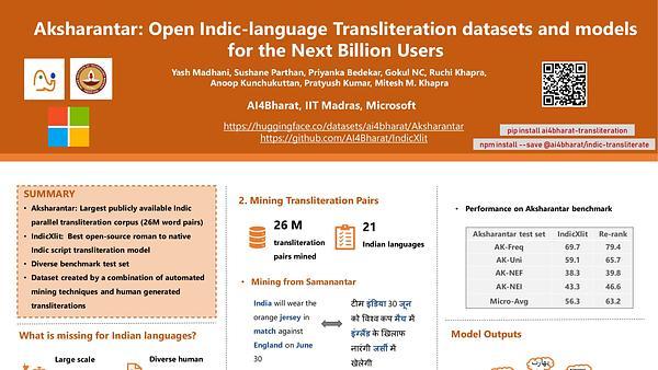 Aksharantar: Open Indic-language Transliteration datasets and models for the Next Billion Users