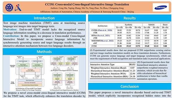 CCIM: Cross-modal Cross-lingual Interactive Image Translation