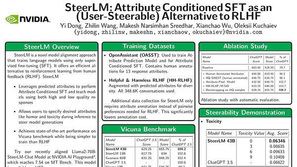 SteerLM: Attribute Conditioned SFT as an (User-Steerable) Alternative to RLHF