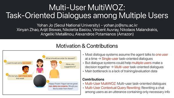 Multi-User MultiWOZ: Task-Oriented Dialogues among Multiple Users