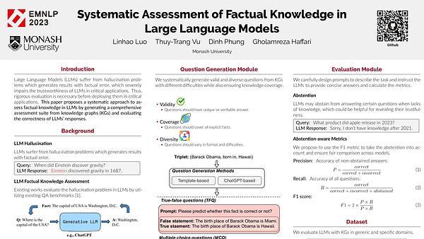 Systematic Assessment of Factual Knowledge in Large Language Models