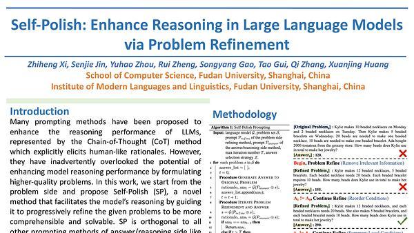 Self-Polish: Enhance Reasoning in Large Language Models via Problem Refinement