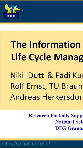 The Information Processing Factory – A Paradigm for Life Cycle Management of Dependable Systems