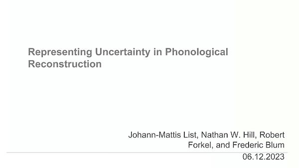 Representing and Computing Uncertainty in Phonological Reconstruction