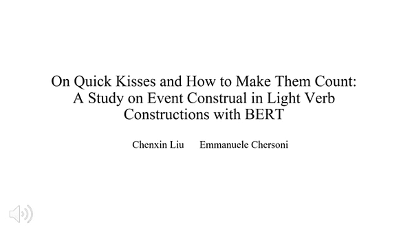 On Quick Kisses and How to Make Them Count: A Study on Event Construal in Light Verb Constructions with BERT