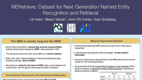 NERetrieve: A Dataset for Pioneering Named Entity Recognition and Retrieval