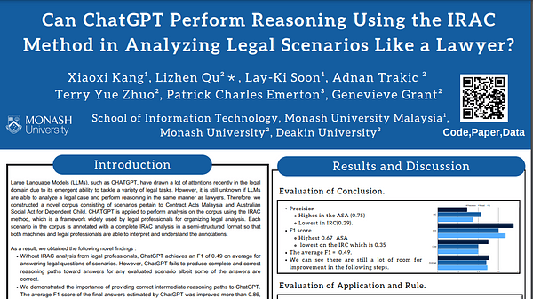 Can ChatGPT Perform Reasoning Using the IRAC Method in Analyzing Legal Scenarios Like a Lawyer? | VIDEO