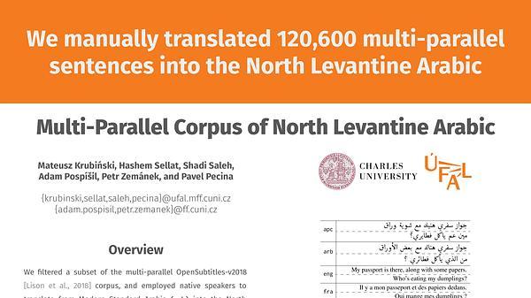 Multi-Parallel Corpus of North Levantine Arabic