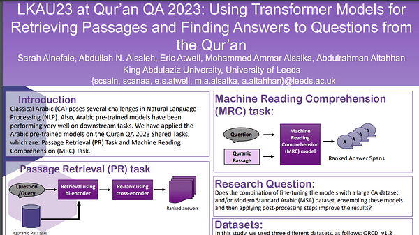 LKAU23 at Qur’an QA 2023: Using Transformer Models for Retrieving Passages and Finding Answers to Questions from the Qur’an