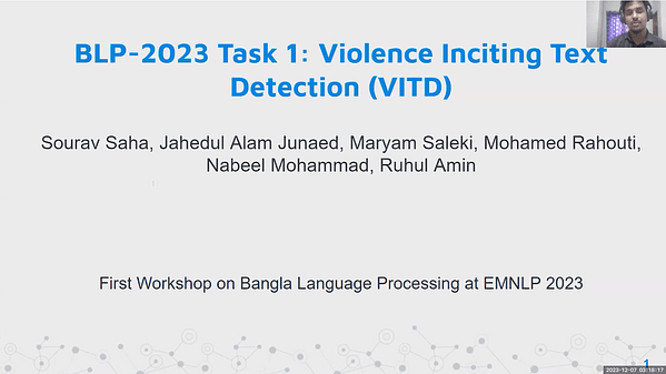 BLP-2023 Task 1: Violence Inciting Text Detection (VITD)