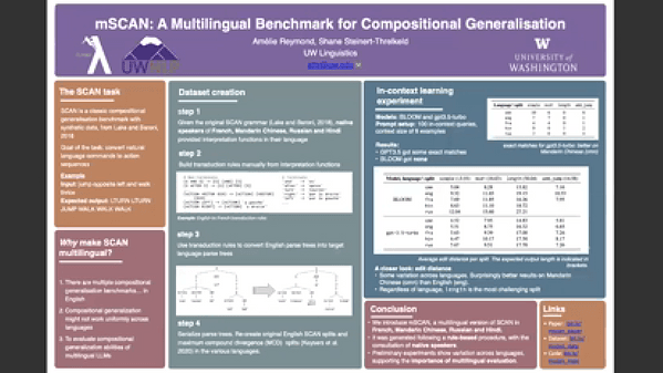 mSCAN: A Dataset for Multilingual Compositional Generalisation Evaluation | VIDEO