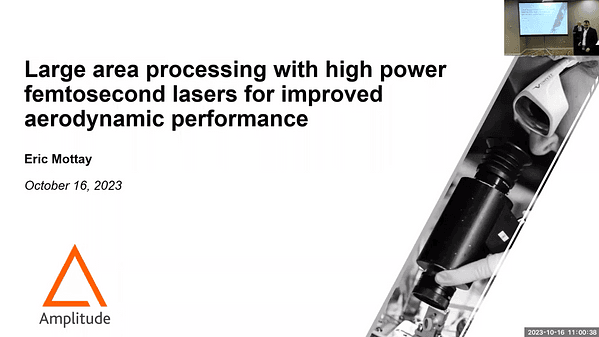 Large Area Femtosecond Laser Surface Texturing for Improved Aerodynamic Performances