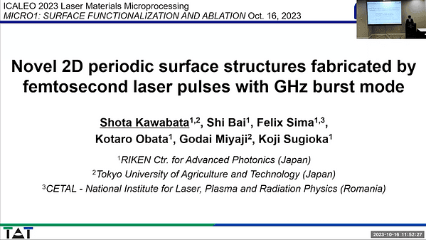 Novel 2D Periodic Surface Structures Fabricated by Femtosecond Laser Pulses with GHz Burst Mode