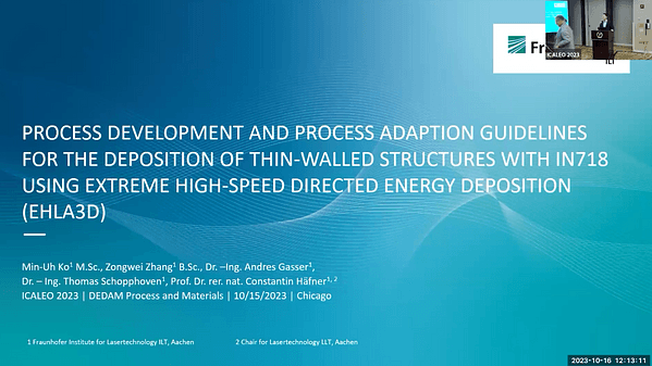 Process Development and Process Parameter Guidelines for Thin Wall Deposition with IN718 using Extreme High Speed Laser