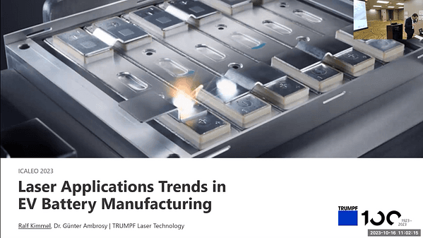 Laser Applications Trends in EV Battery Manufacturing