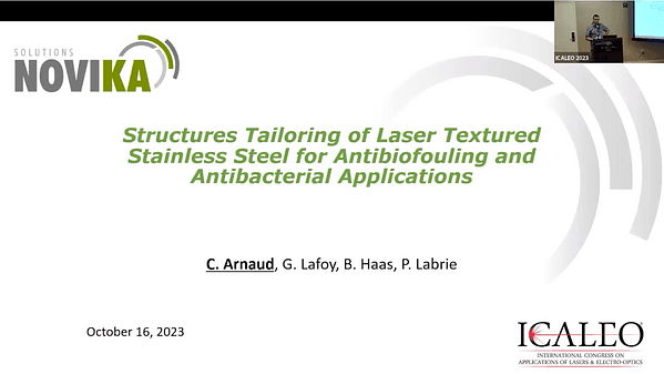 Structures Tailoring of Laser Textured Stainless Steel for Antibiofouling and Antibacterial Applications