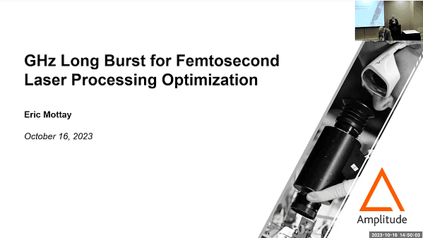 GHz Long Burst for Femtosecond Laser Processing Optimization