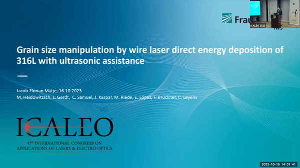 Grain Size Manipulation by Wire Laser Direct Energy Deposition of 316L with Ultrasonic Assistance