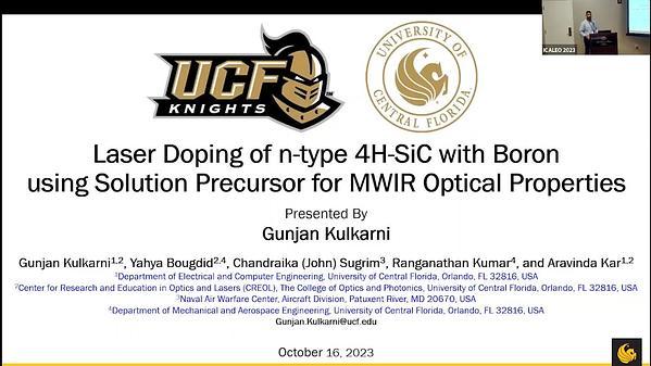 Laser Doping of N-Type 4H-SiC With Boron Using Solution Precursor for MWIR Optical Properties