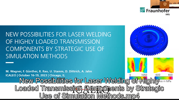 New Possibilities for Laser Welding of Highly Loaded Transmission Components by Strategic Use of Simulation Methods