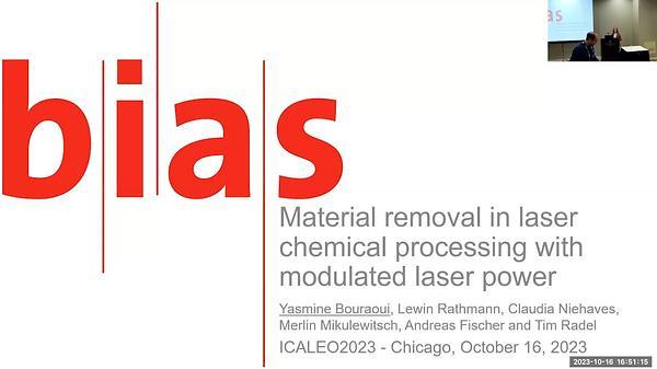 Material Removal in Laser Chemical Processing With Modulated Laser Power