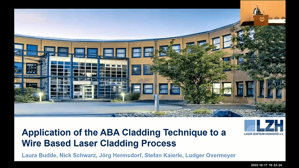 Application of the ABA Cladding Technique to a Wire Based Laser Cladding Process