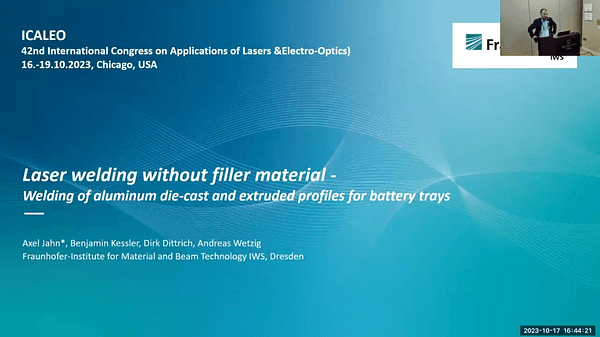 Laser Welding Without Filler Material of Aluminum Die-cast and Extruded Profiles for Battery Trays