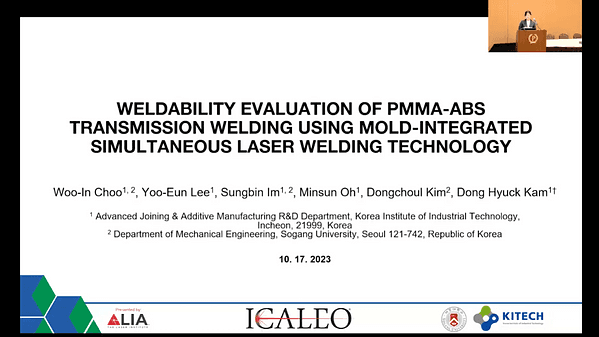 Experimental Evaluation of PMMA-ABS Transmission Welding Using Mold-Integrated Simultaneous Laser Welding Technology