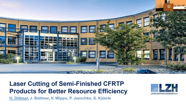 Laser Cutting of Semi-finished CFRTP Products for Better Resource Efficiency