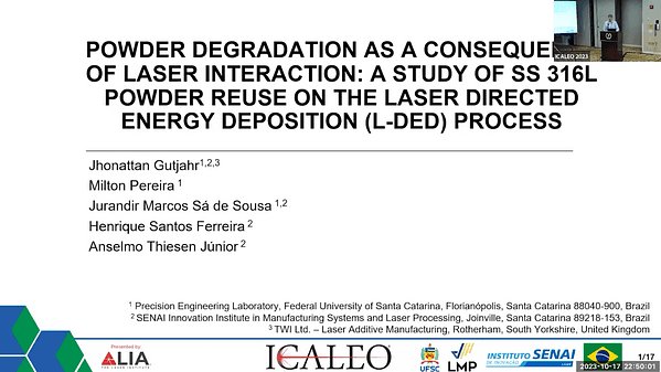 Powder Degradation as a Consequence of Laser Interaction: A Study of SS 316L Powder Reuse on the Laser Directed Energy Deposition (L-DED) Process