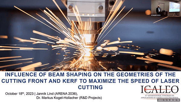 Influence of Beam Shaping on the Geometries of the Cutting Front and Kerf to Maximize the Speed of Laser Cutting