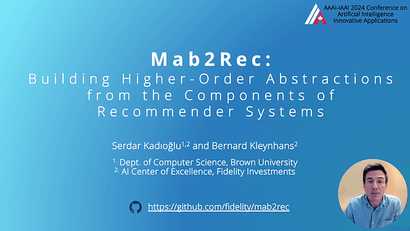 Building Higher-Order Abstractions from the Components of Recommender Systems | VIDEO