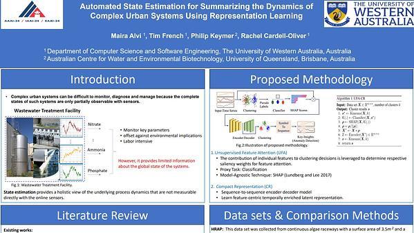 Automated State Estimation for Summarizing the Dynamics of Complex Urban Systems Using Representation Learning