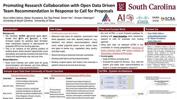 Promoting Research Collaboration with Open Data Driven Team Recommendation in Response to Call for Proposals