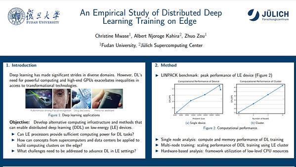 An Empirical Study of Distributed Deep Learning Training on Edge (Student Abstract)