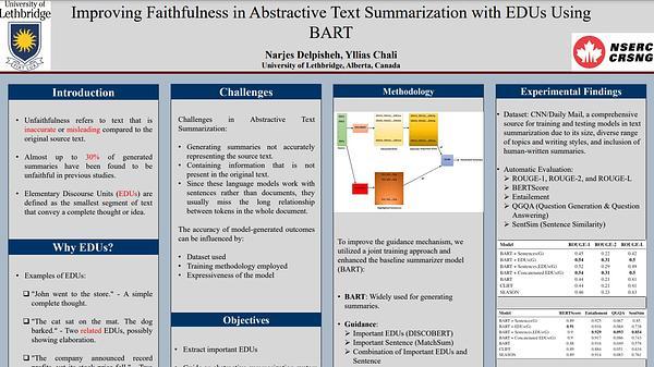 Improving Faithfulness in Abstractive Text Summarization with EDUs Using BART (Student Abstract)