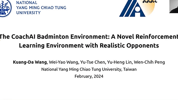 The CoachAI Badminton Environment: A Novel Reinforcement Learning Environment with Realistic Opponents (Student Abstract)