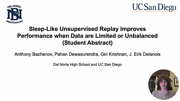 Sleep-Like Unsupervised Replay Improves Performance When Data Are Limited or Unbalanced (Student Abstract) | VIDEO