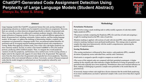 ChatGPT-Generated Code Assignment Detection Using Perplexity of Large Language Models (Student Abstract)