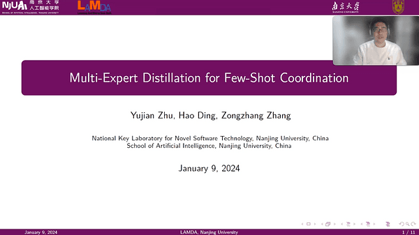 Multi-Expert Distillation for Few-Shot Coordination (Student Abstract)