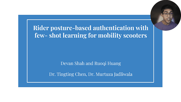 Rider Posture-Based Continuous Authentication with Few-Shot Learning for Mobility Scooters (Student Abstract) | VIDEO